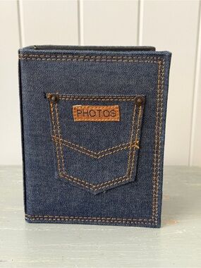 Denim Jean Pocket Photo Album | Keepsake | Photo Memories | Gift